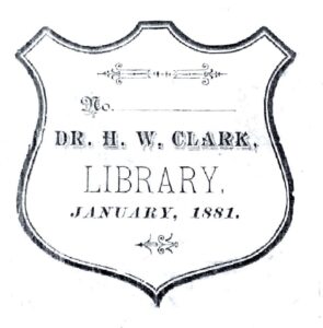 Clark bookplate