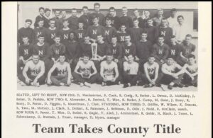 David Myers in 1958 Noblesville High School yearbook photo of track team